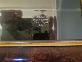 Quadro specchio in argento e oro