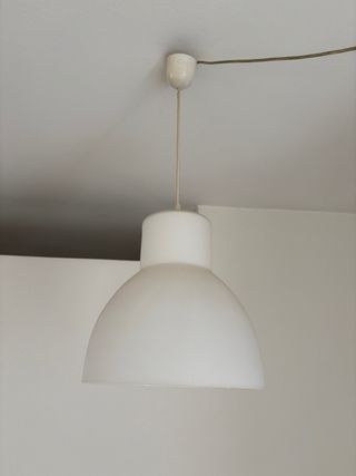 Lampadario vintage vetro bianco