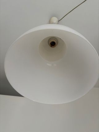 Lampadario vintage vetro bianco