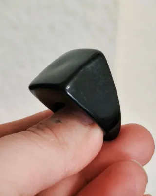 Anillo Resina Negro Cuadrado
