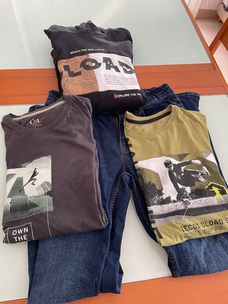 Pack Ropa: Sudadera, Pantalón y 2 Camisetas chico 
