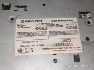 Autoradio Pioneer KEH-M7400RDS per ricambi