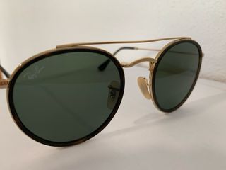 Gafas de sol Ray-Ban round double bridge doradas