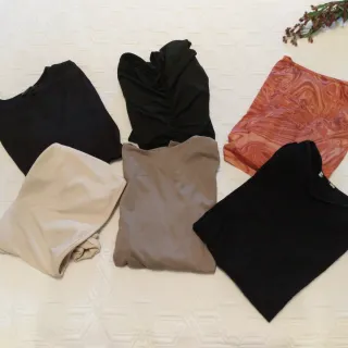 Lote 6 Camisetas Manga Larga Mujer