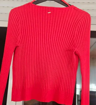 Chaqueta Morgan canalé punto roja Talla S
