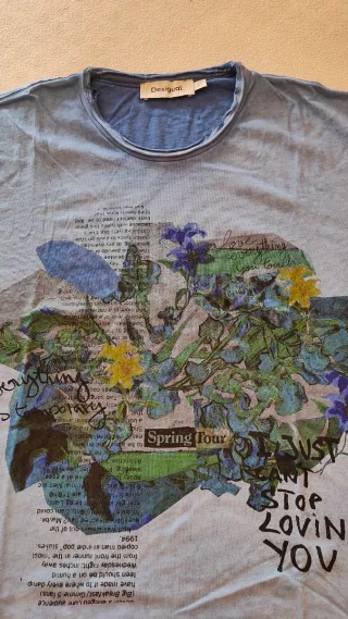 Camiseta nueva Desigual Azul Talla L