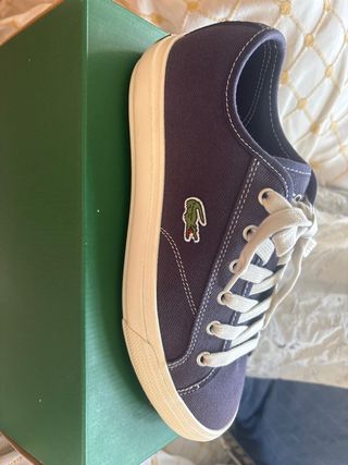 Zapatilla Lacoste Azul Tela Vaquera Nueva