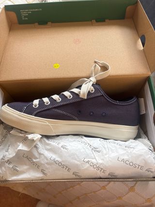Zapatilla Lacoste Azul Tela Vaquera Nueva