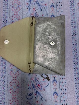 Bolso Cartera Fiesta Dorado Cadena