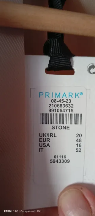 Gabardina Beige Talla S/36 Primark