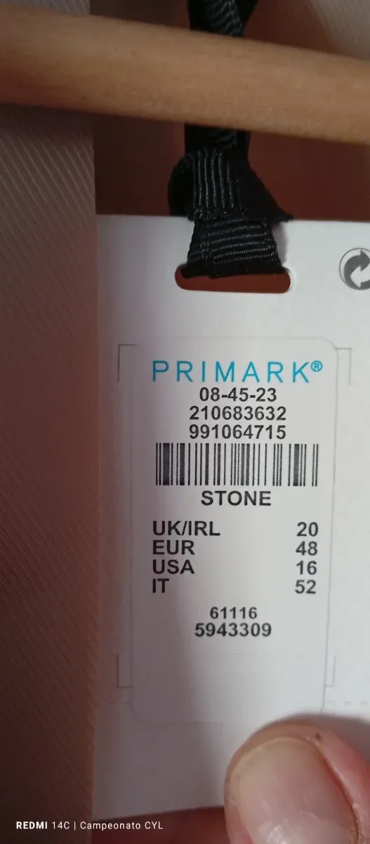 Gabardina Beige Talla S/36 Primark