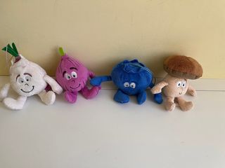 Peluche Cipolla, Porro, Mirtillo e Fungo