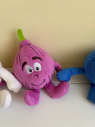 Peluche Cipolla, Porro, Mirtillo e Fungo
