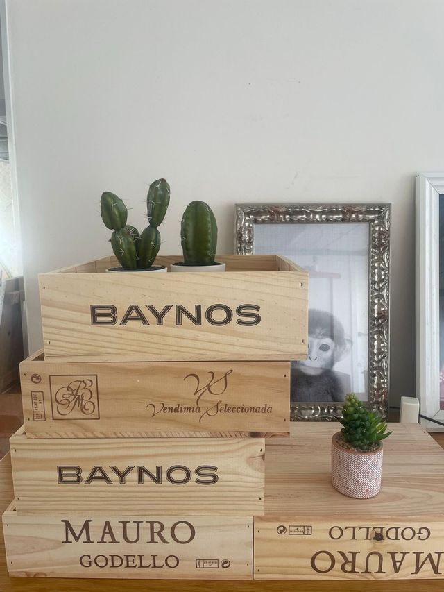 9 Cajas de vino de madera decorativas