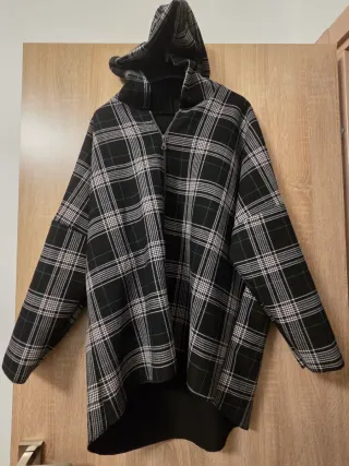 Cappottino con cappuccio a quadri
