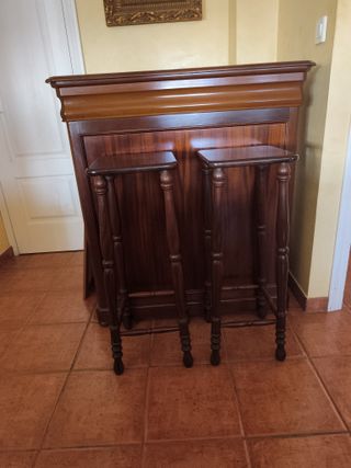 Mueble Barra Minibar Caoba