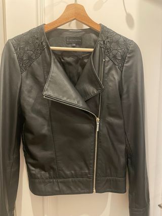 Cazadora Piel Negra Tintoretto T40