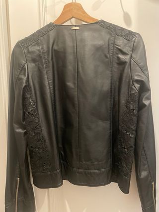 Cazadora Piel Negra Tintoretto T40