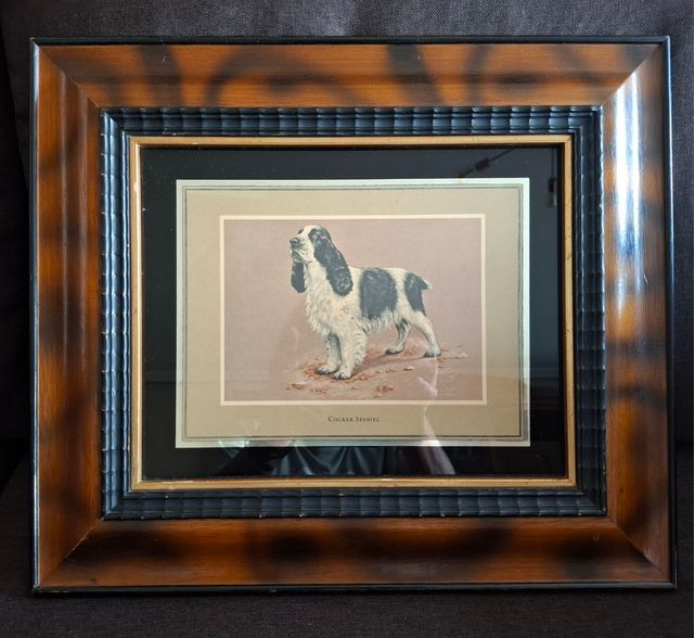 Cuadro Cocker Spaniel Marco Madera