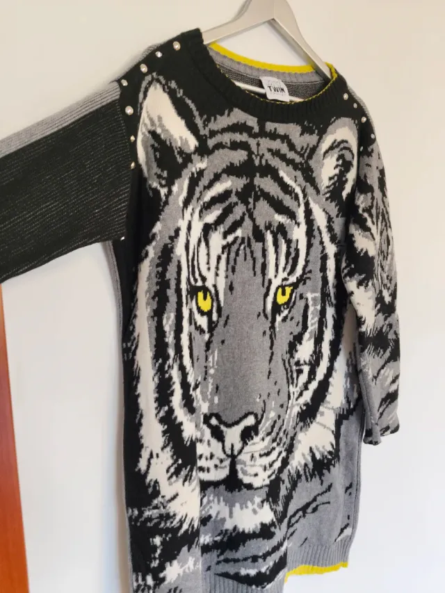Vestido punto Twinset Tigre