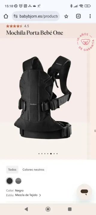 Mochila Portabebés Babybjorn One