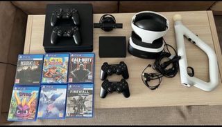 Consola PS4 con VR y juegos