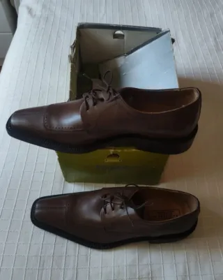 Zampiere Zapatos Piel Marrón Talla 41 Nuevos