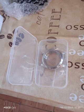 Carcasa de reloj plateada
