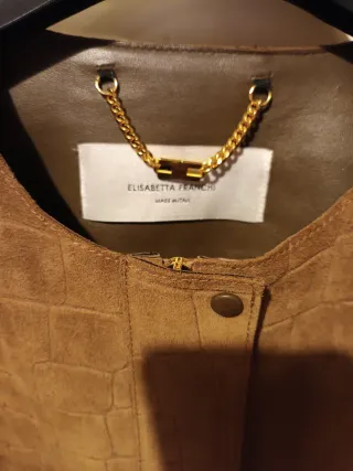 Elisabetta Franchi giacca effetto coccodrillo