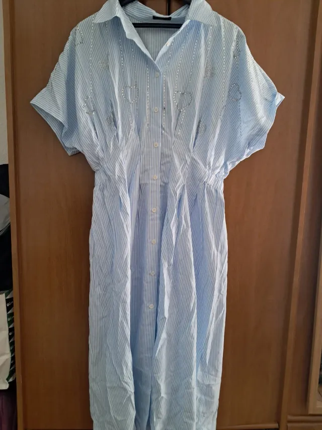 Vestido camisero azul