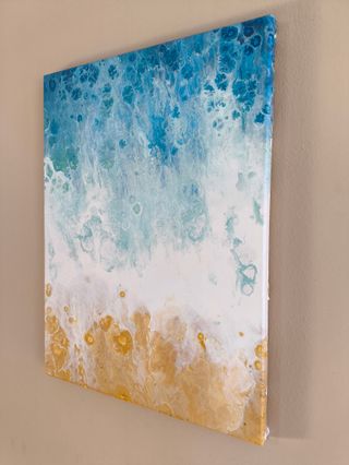 Acrylic Painting - Fluid Art N.11 - Sea