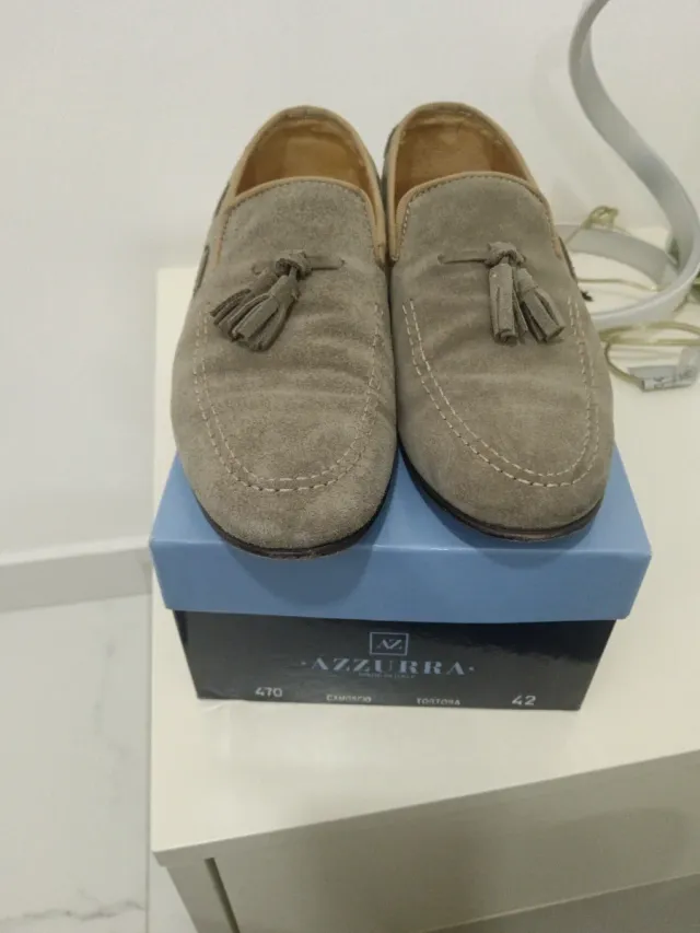 Mocassini Azzurra camoscio beige/marrone 42