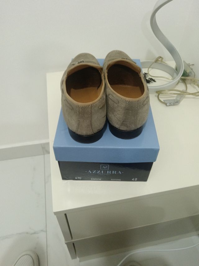 Mocassini Azzurra camoscio beige/marrone 42