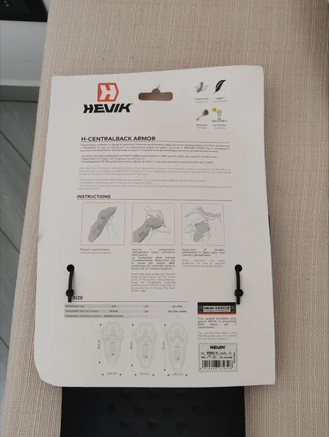 Protezione schiena HEVIK H-CENTRALBACK ARMOR