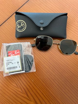 Gafas de sol Ray-Ban Hexagonal Doradas Negras