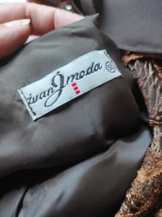 Conjunto Top y Falda Marrón Dorado
