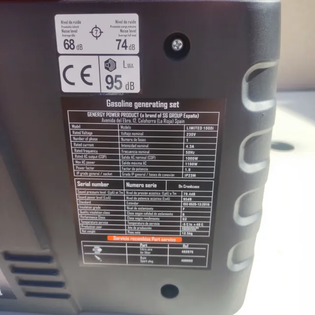 Generador Inverter GENERGY 1100W