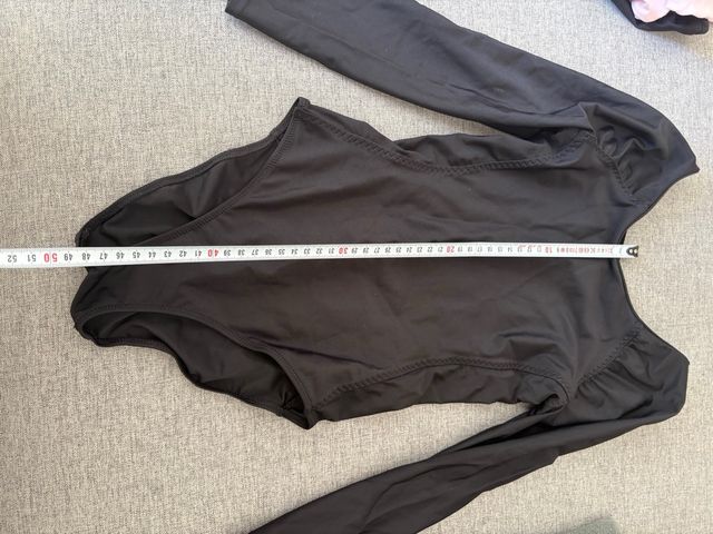 Maillot ballet manga larga negro