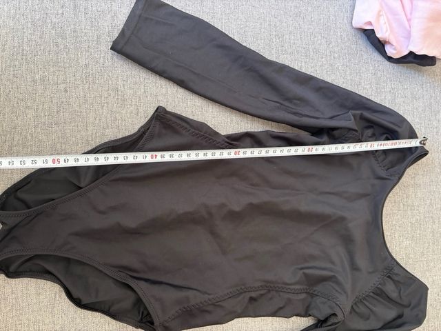 Maillot ballet manga larga negro