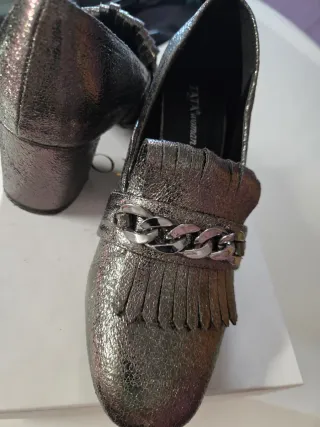 Scarpe TATA Italia donna argento con catena