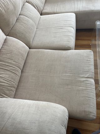 Divano chaise longue con sedute allungabili