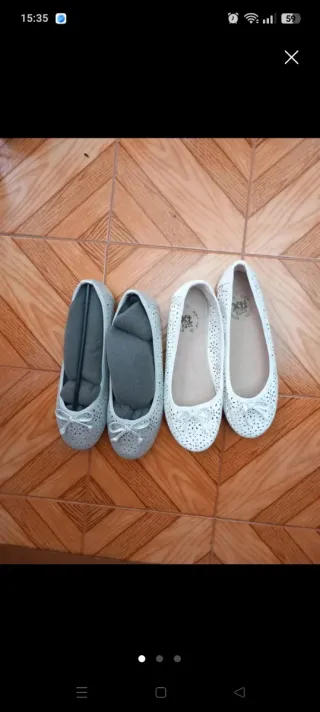 Bailarinas Xti Kids Blancas y gris