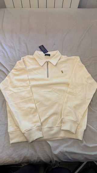 Jersey Polo Ralph Lauren Beige Media Cremallera
