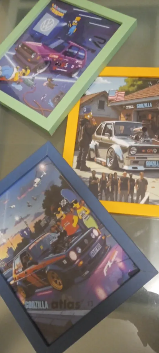 Quadretti Simpson con auto