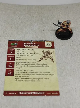 D&D Angelfire #34 Scorpion Clan Drow Fighter