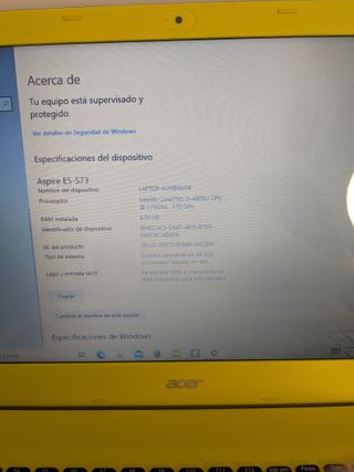 Portátil Acer Aspire