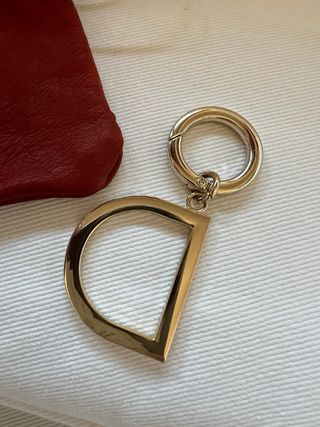 Portachiavi lettera D Purification García oro