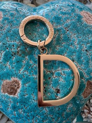 Portachiavi lettera D Purification García oro