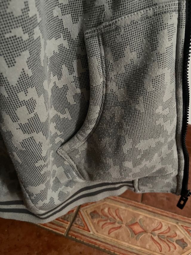 Cazadora reversible azul y gris