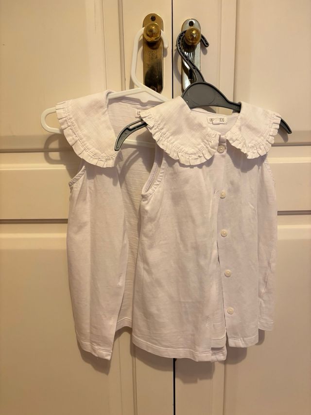 Camisa blanca niña Unit Kids gemelas/mellizas
